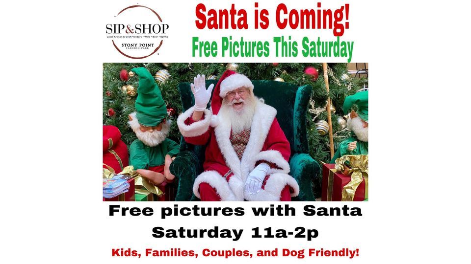 Santa at Sip & Shop, Stony Point Fashion Park, Laurel, December 23 2023