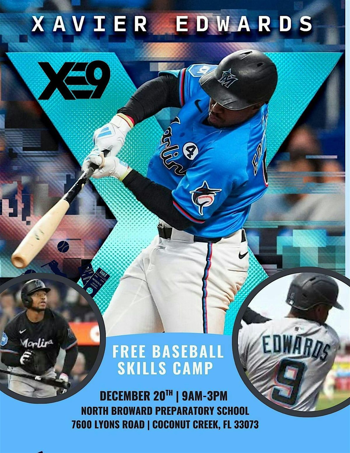 Xavier Edwards Free Baseball Skills Camp 2025, 20 December | Event in Coconut Creek | AllEvents