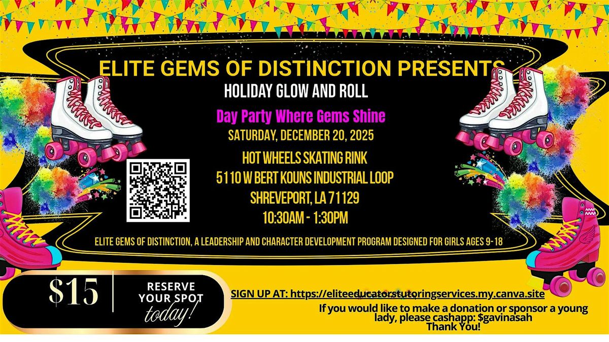 Holiday Glow and Roll - Day Party Where Gems Shine, 20 December | Event in Shreveport | AllEvents
