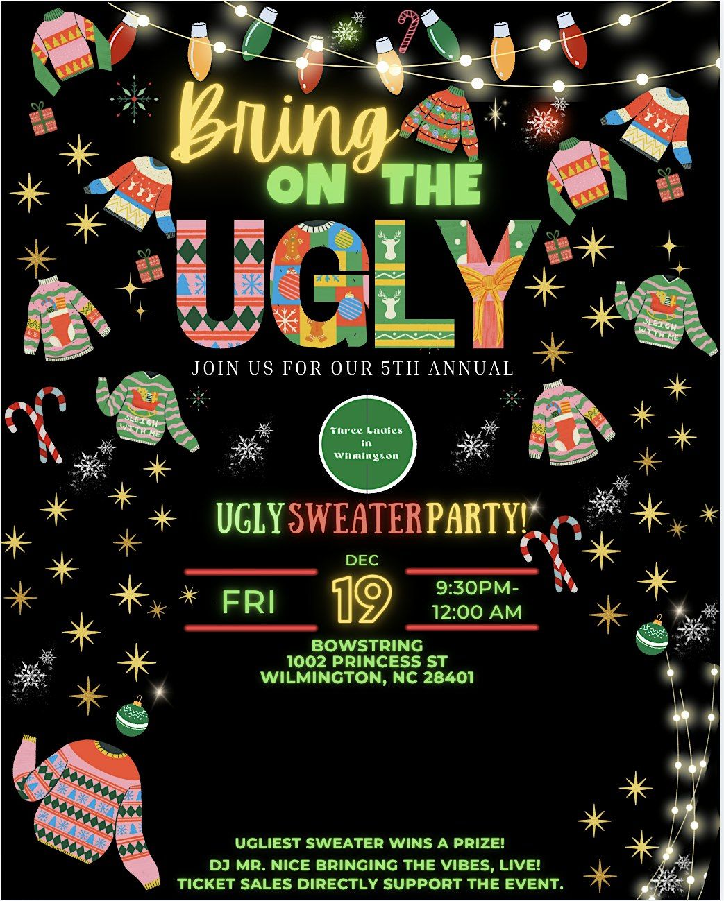 5th Annual - 3LW Ugly Sweater Party, 19 December | Event in Wilmington | AllEvents