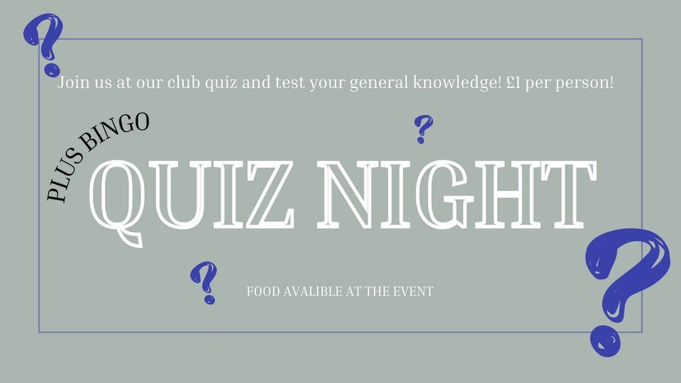 Allestree Club Quiz, Allestree Club, Derby, 12 May 2023 AllEvents.in