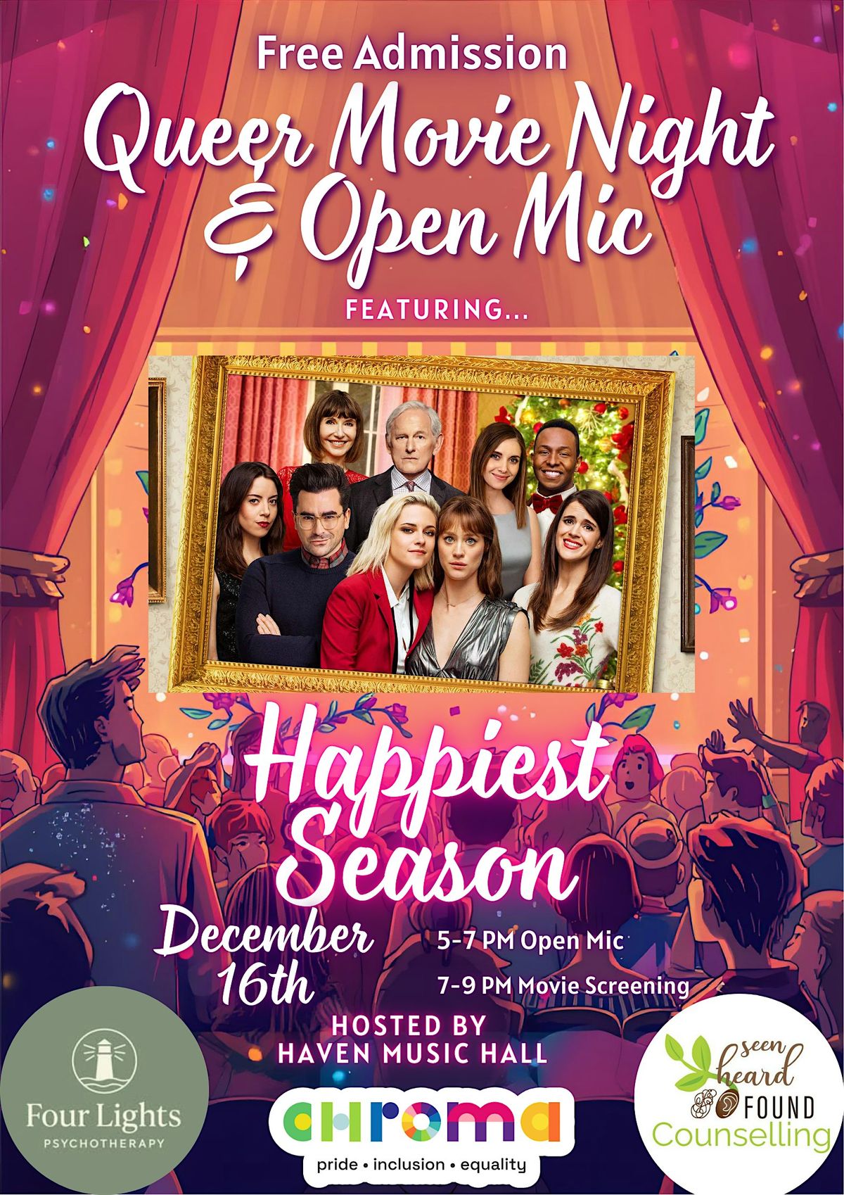 Queer Movie Night and Open Mic - Happiest Season, 16 December | Event in Saint John | AllEvents
