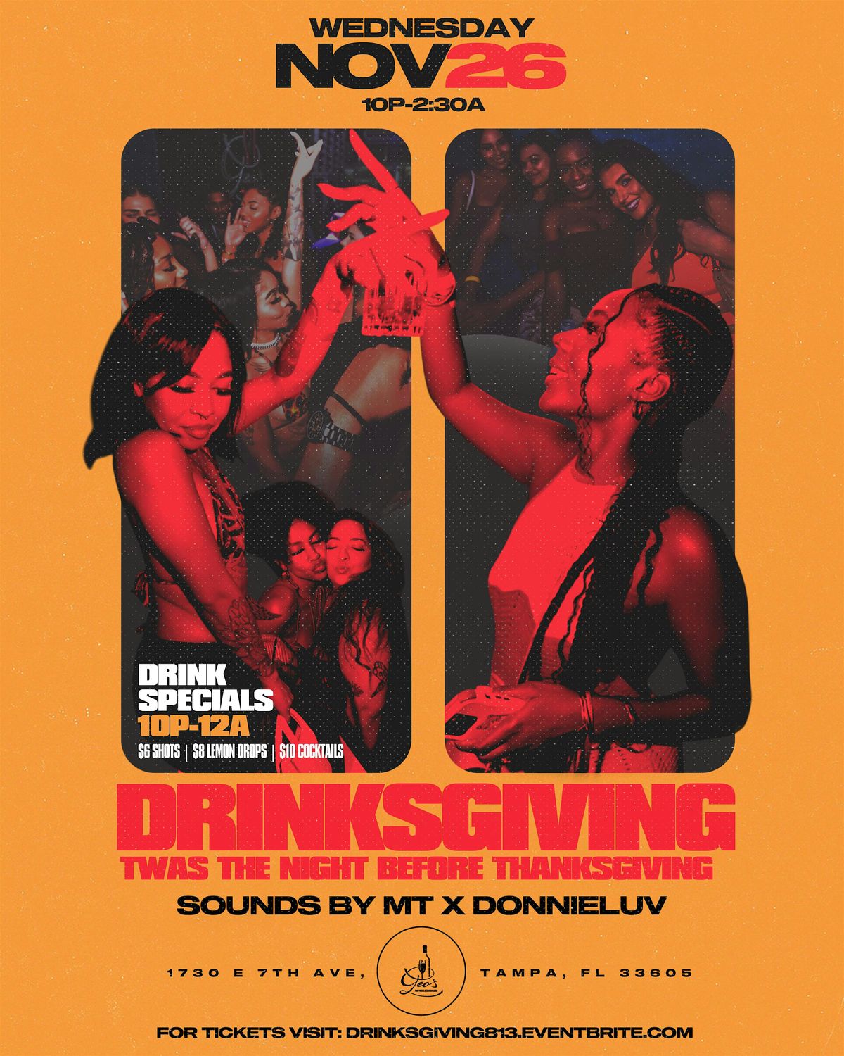 DRINKSGIVING: TWAS THE NIGHT BEFORE THANKSIGIVNG!, 26 November | Event in Tampa | AllEvents