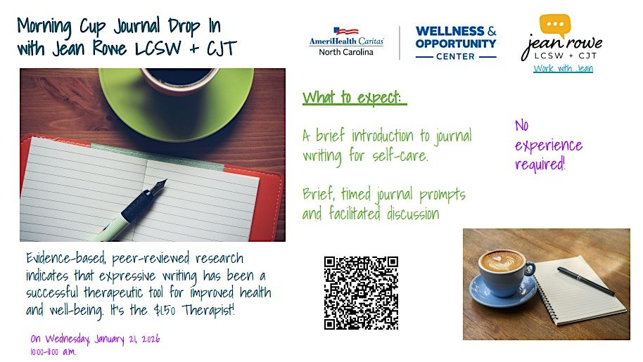 Therapeutic Journaling with Jean: A Morning Ritual (FREE), 21 January | Event in Asheville | AllEvents