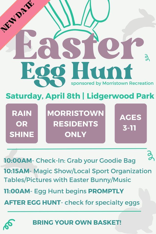 Morristown Easter Egg Hunt, Lidgerwood Park, Morristown, April 8 2023 AllEvents.in