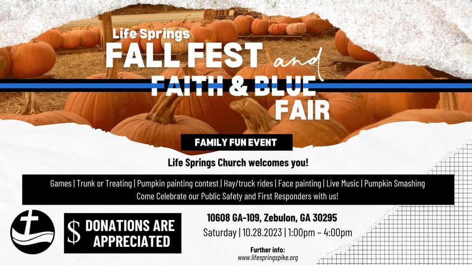 Fall Fest and Faith & Blue Fair, Life Springs Church, Zebulon, October