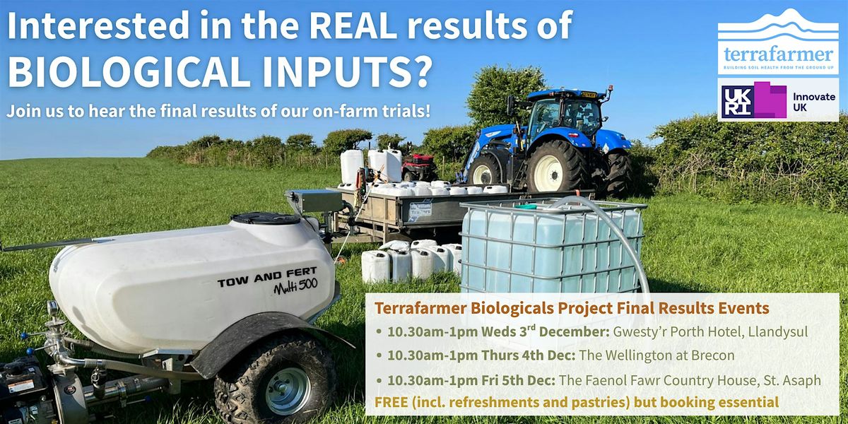 The Terrafarmer Biologicals Project: North-Wales Final Results Event, 5 December | Event in St. Asaph | AllEvents