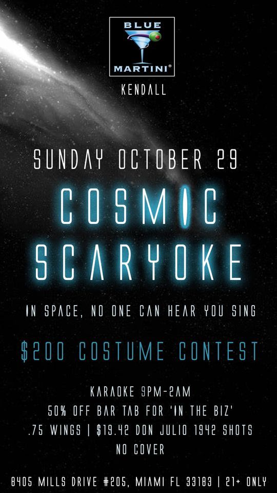 Cosmic Scaryoke 200 Costume Contest Blue Martini Kendall, Blue
