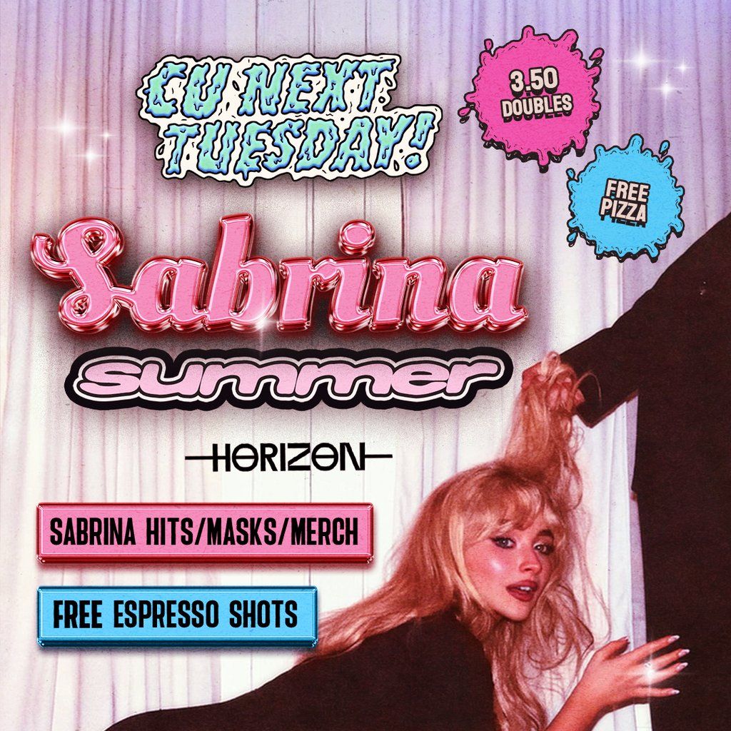CU NEXT TUESDAY | SABRINA Summer | 02/09/2025, 2 September | Event in Brighton | AllEvents