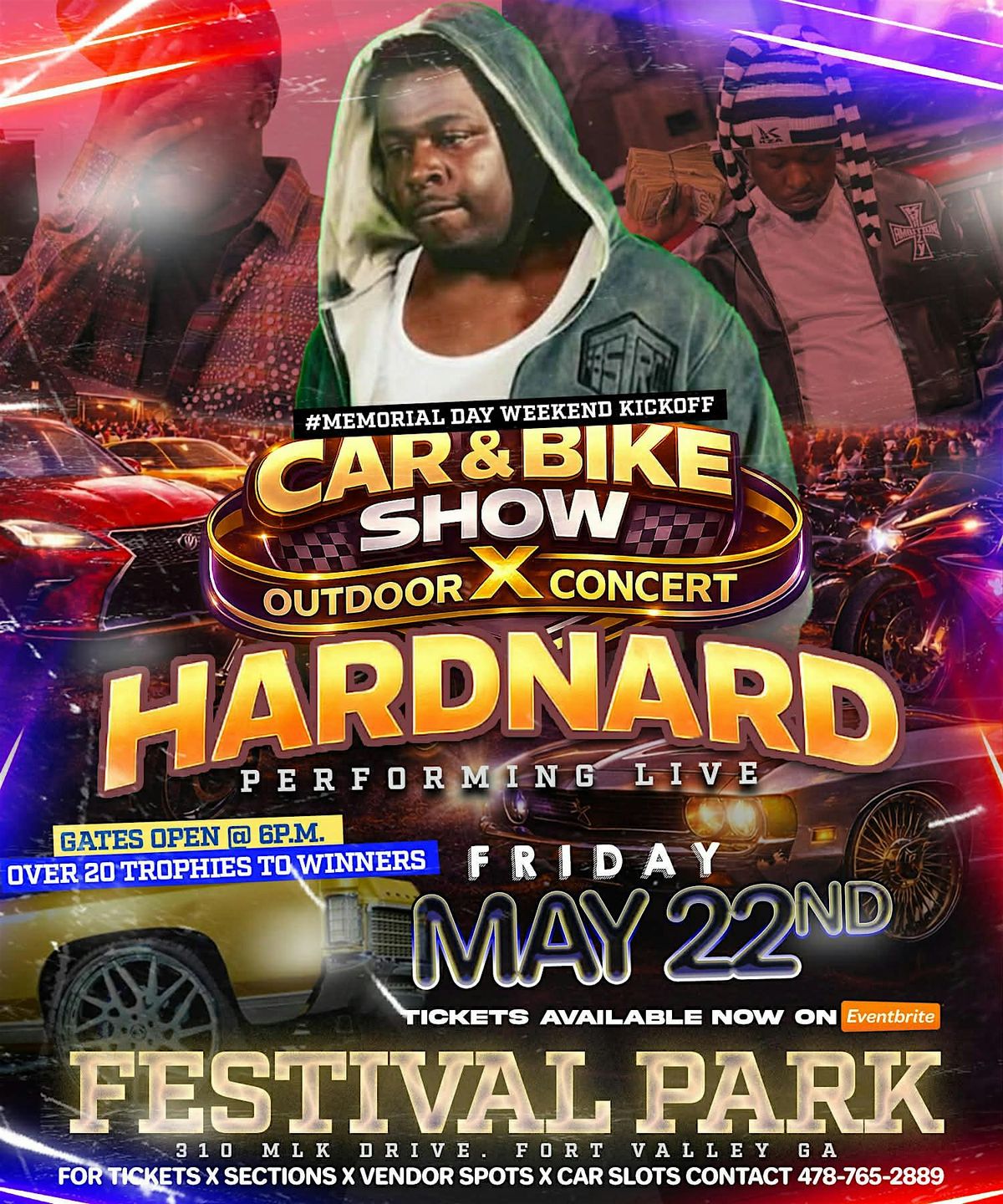 Hardnard Rapper Hardnard performing live Car & Bike Show x Outside Concert, 310 Martin ...