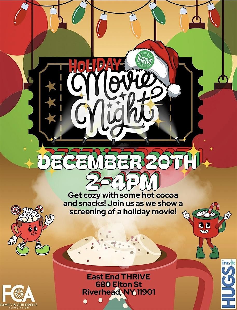 Holiday Movie Night & Cocoa, 20 December | Event in Riverhead | AllEvents