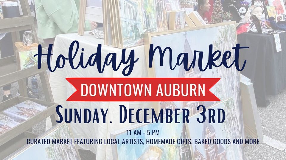 Holiday Market in Auburn, AL, Downtown Auburn, Alabama, 3 December 2023