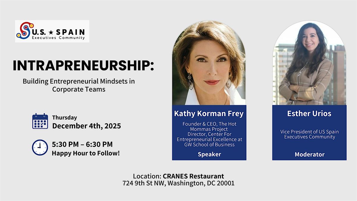 Intrapreneurship: Building Entrepreneurial Mindsets in Corporate Teams, 4 December | Event in Washington | AllEvents