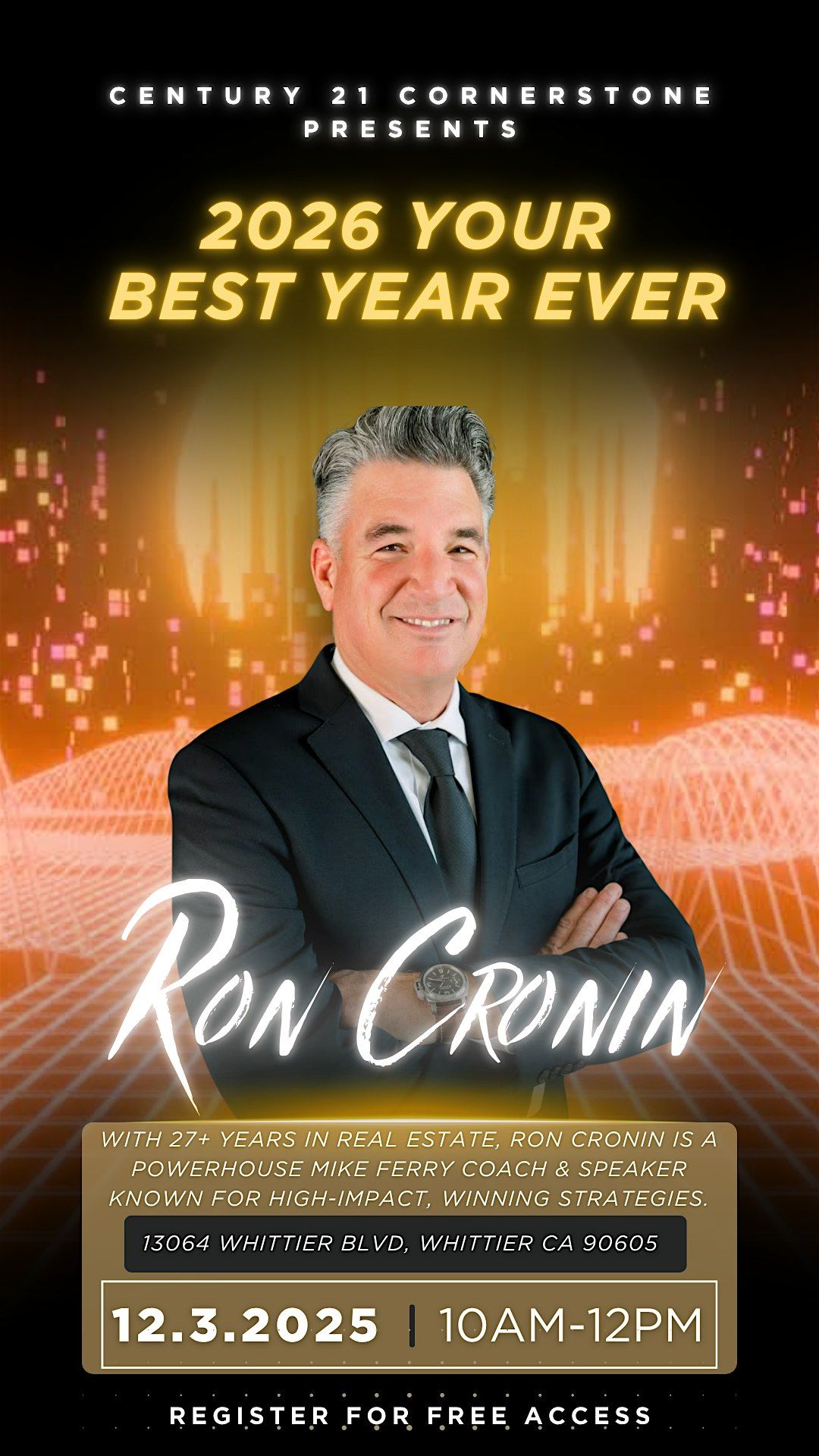 Your Best Year Ever with Ron Cronin, 3 December | Event in Whittier | AllEvents