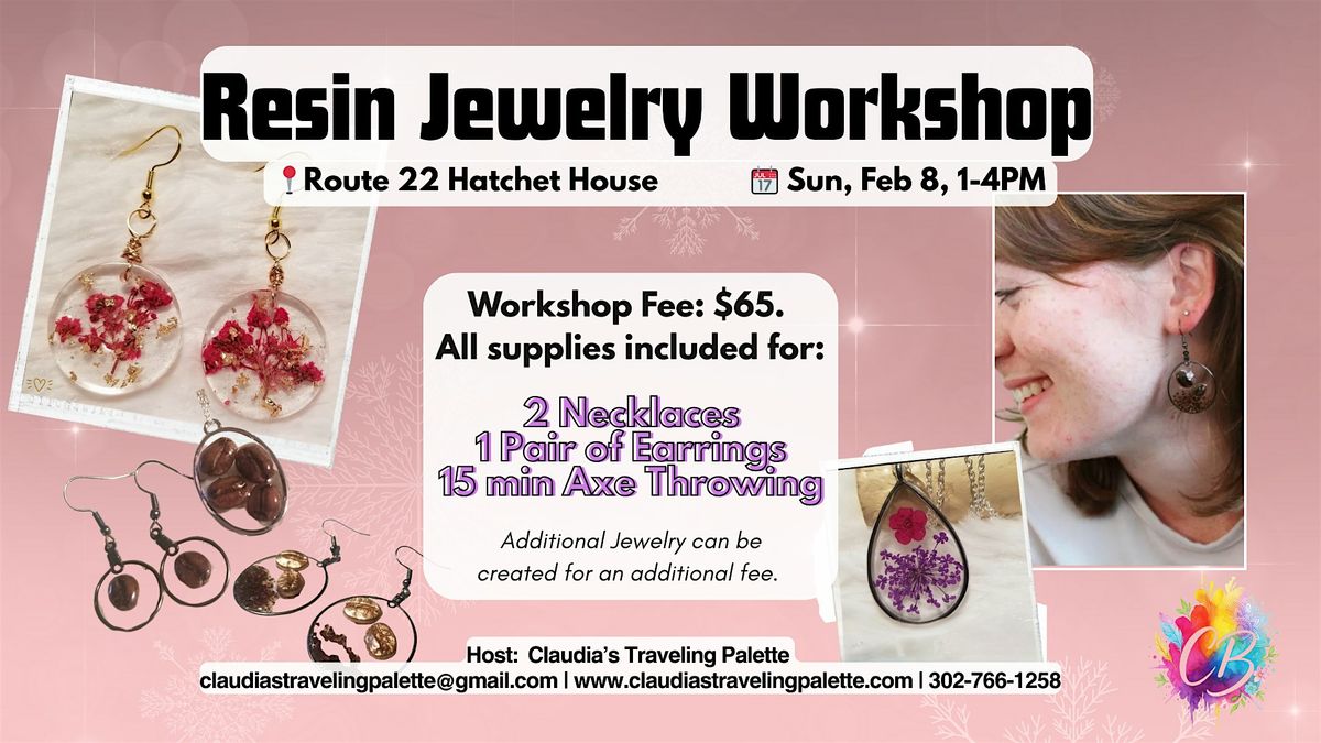 Resin Jewelry Workshop at Route 22 Hatchet House, 8 February | Event in Aberdeen | AllEvents