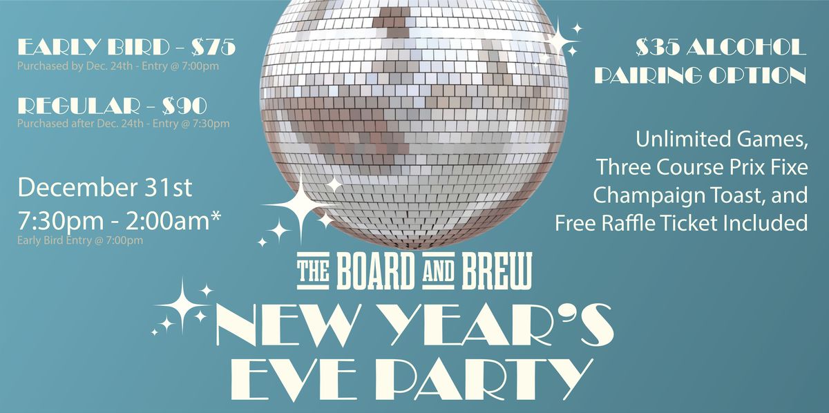 The Board and Brew - New Years Eve Party 2025, 31 December | Event in College Park | AllEvents