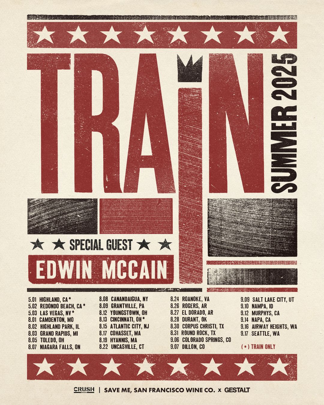 Train & Edwin McCain, 11 September | Event in Murphys | AllEvents