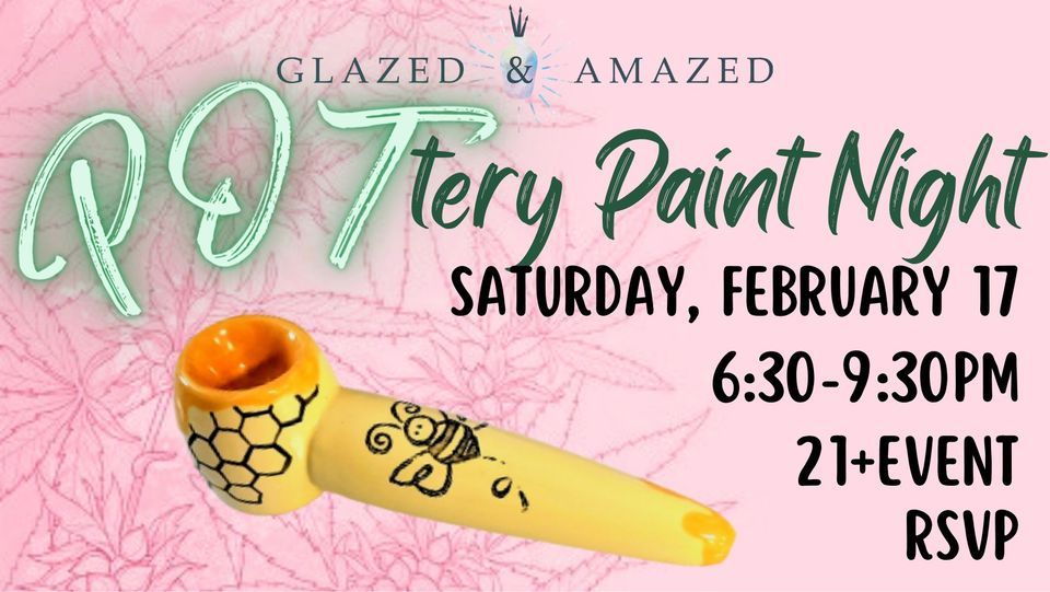 Adult POTtery Night! February 2024, Glazed & Amazed, Edmonds, 17