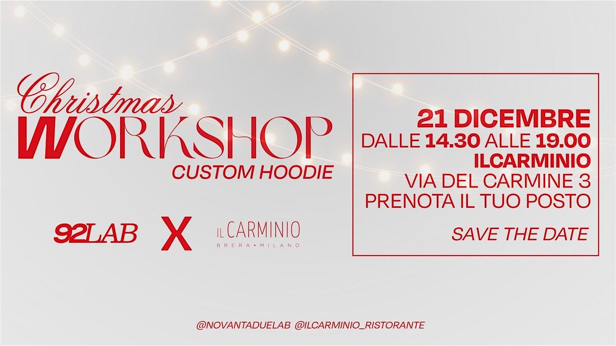 NovantadueLab | Christmas Workshop, 21 December | Event in Milano | AllEvents