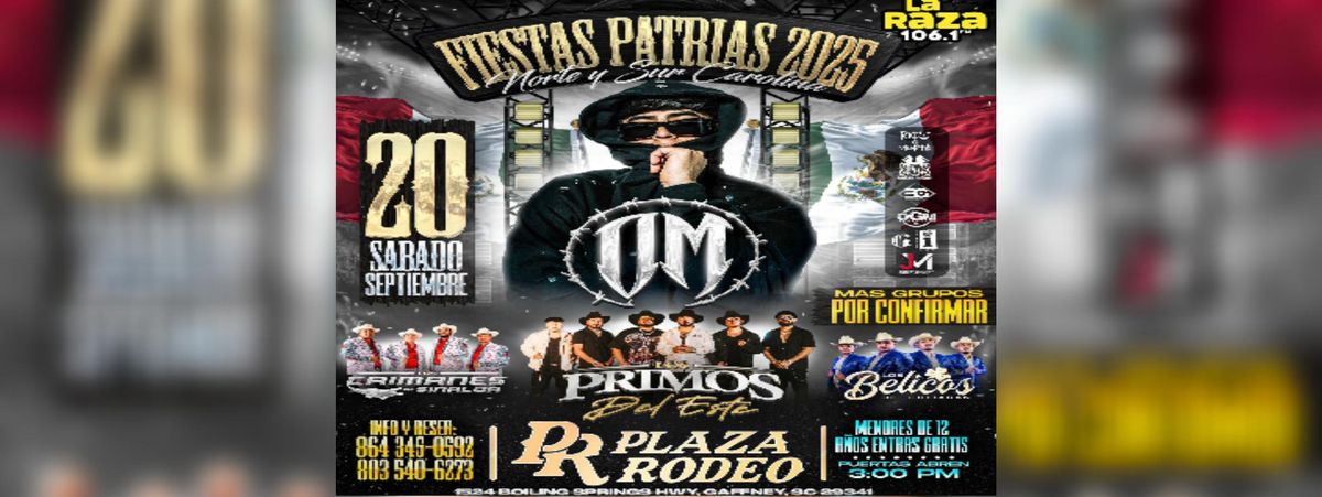 Fiestas patrias las carolinas 2025, 20 September | Event in Gaffney | AllEvents