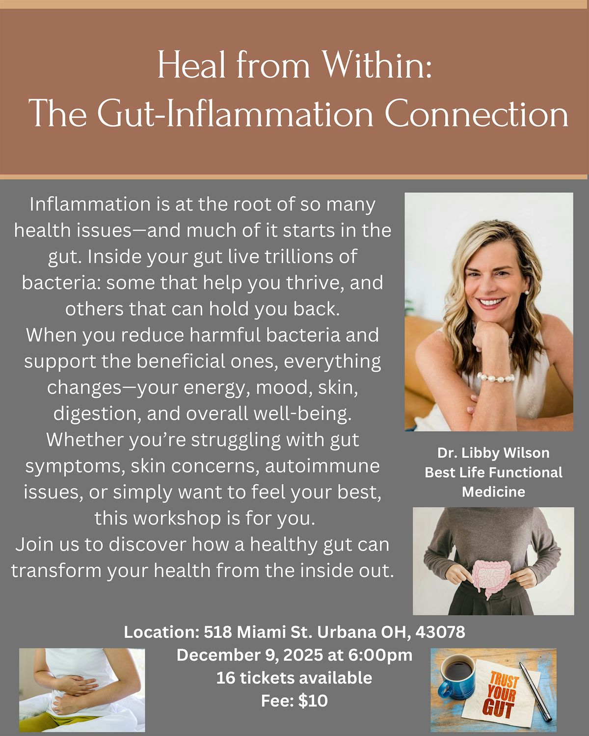 Heal from Within:  The Gut-Inflammation Connection, 9 December | Event in Urbana | AllEvents