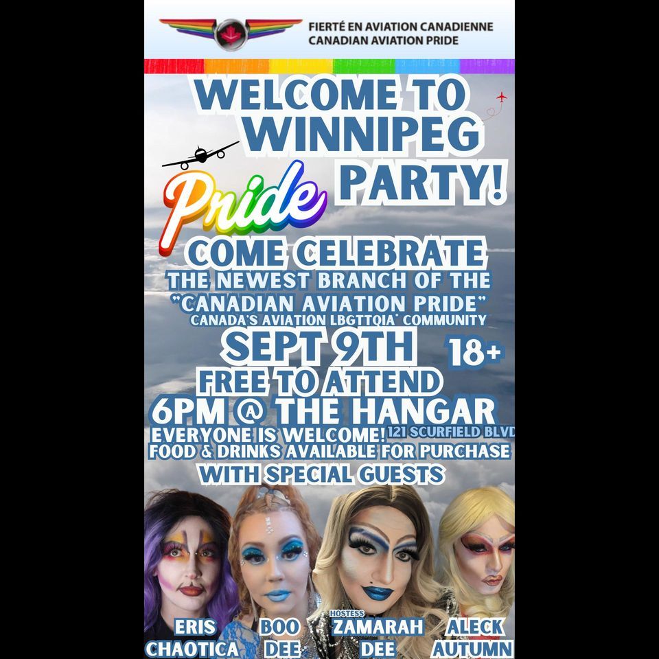 AVAIATION PRIDE WINNIPEG PRIDE PARTY , The Hangar, Winnipeg