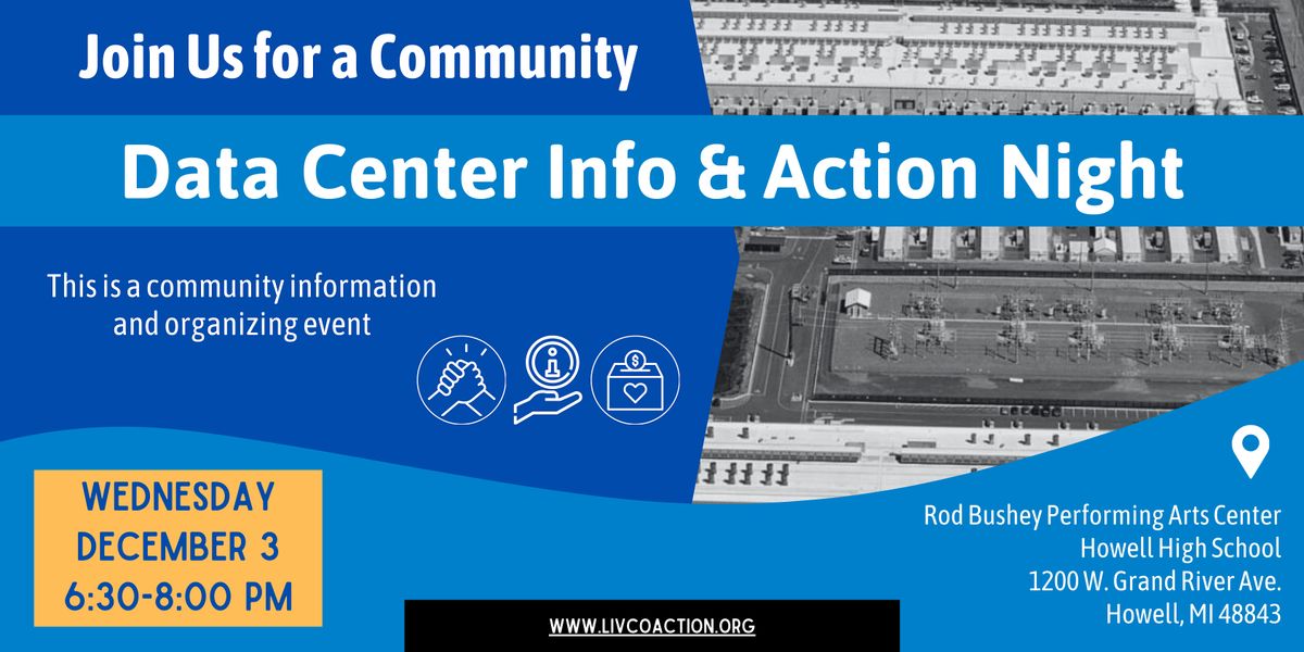 Data Center Community Info & Action Night, 3 December | Event in Howell | AllEvents
