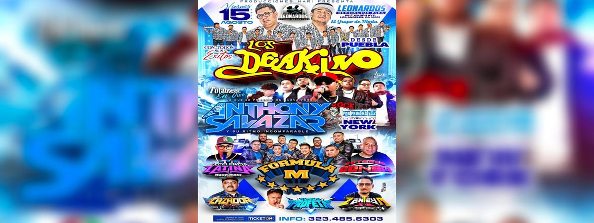 ANTHONY SALAZAR, LOS DEAKINO, FORMULA M & Más in Los Angeles | Event in Los Angeles | AllEvents