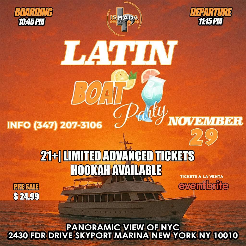 Latin Boat Party, 6 December | Event in New York | AllEvents