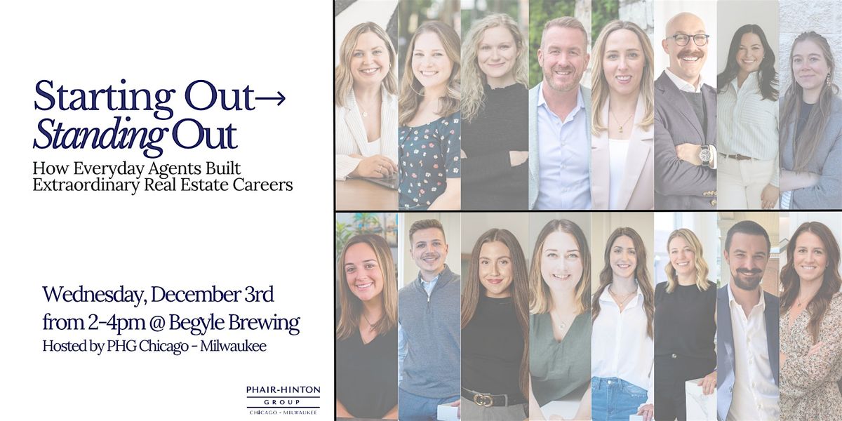 Starting Out→Standing Out: How Everyday Agents Built Extraordinary Careers, 3 December | Event in Chicago