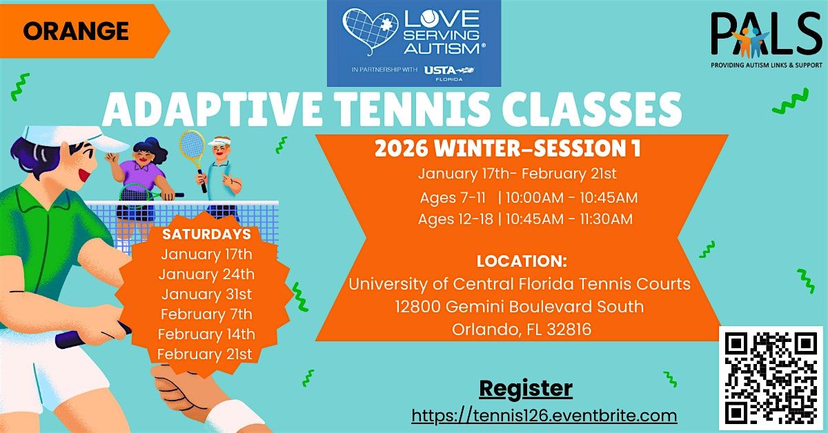 PALS CC: Love Serving Autism Tennis- Session 1- 2026