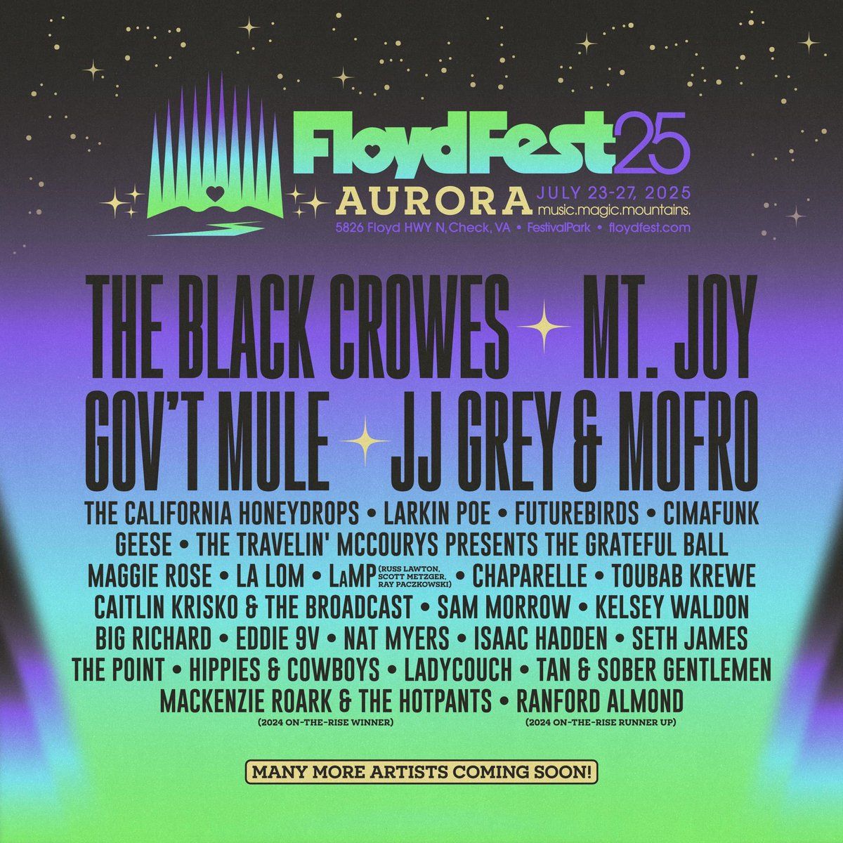 FloydFest (5 Day Pass) with The Black Crowes, Mt. Joy, Gov't Mule, and more, 23 July | Event in Check | AllEvents